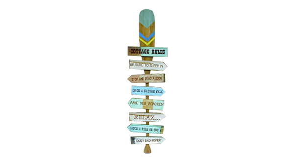 Oar Sign: Cottage Rules