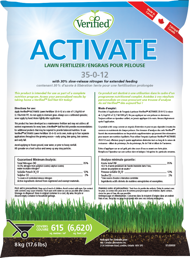 Activate Fertilizer - 35-0-12 (8kg/17.6lb bag)