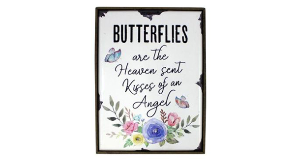 Butterfly Kisses Shelf Plaque 