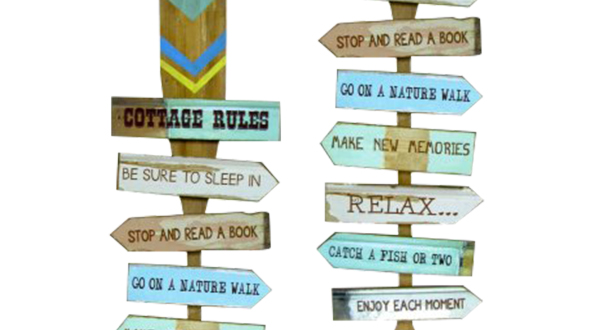 Oar Sign: Cottage Rules