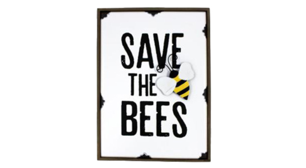 Save the Bees Shelf Sign | Dragonfly Landscape Supply