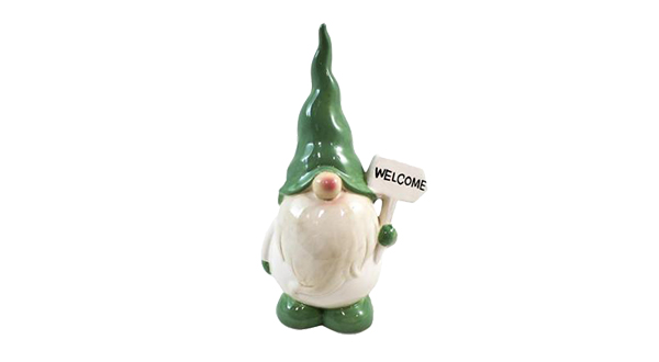 Ceramic Green Welcome Gnome