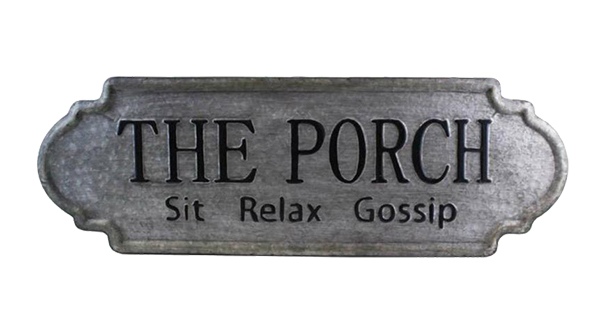 The Porch Galvanized Metal Sign